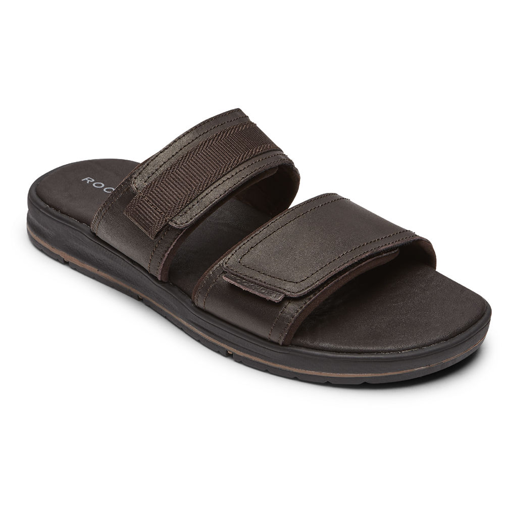 Rockport Mens Slides Brown - Lucky Bay Dress - UK 614-JIDSUK